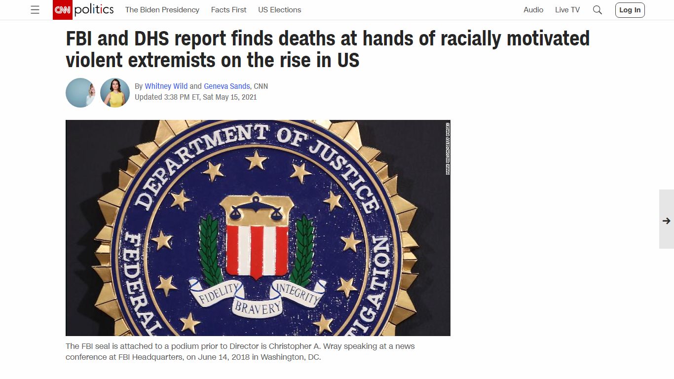 FBI and DHS report finds deaths at hands of racially motivated ... - CNN